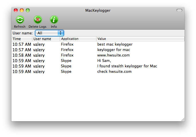 MacKeylogger produto - Software de Monitoramento Keylogger